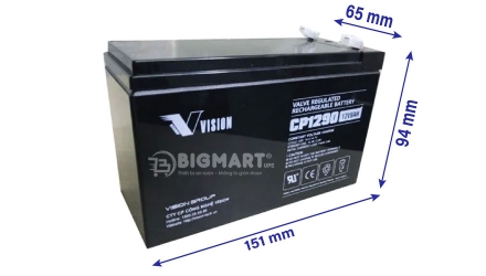 Ắc quy Vision CP1290 (12V-9Ah)