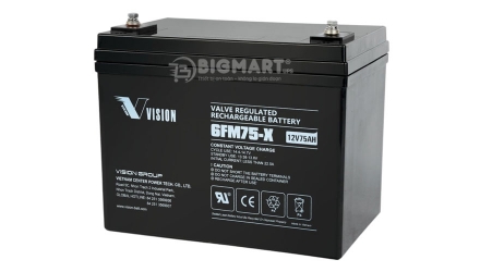Ắc quy Vision 6FM75-X (12V-75Ah)