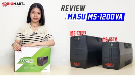 video review Bộ lưu điện MASU MS-1200VA (600W)
