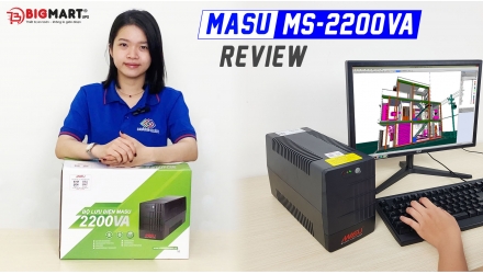 video review Bộ lưu điện MASU MS-2200VA (1200W)