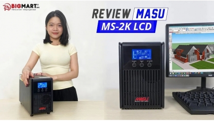 video review Bộ lưu điện MASU MS-2K LCD (2000VA/1800W)