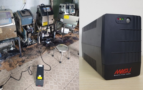 Lắp đặt bộ lưu điện Offline cho máy in phun date công nghiệp