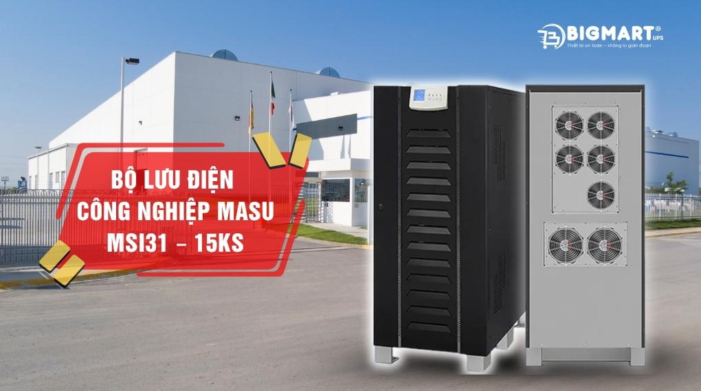Bộ lưu điện công nghiệp 3/1 pha Masu MSI31 – 15KS