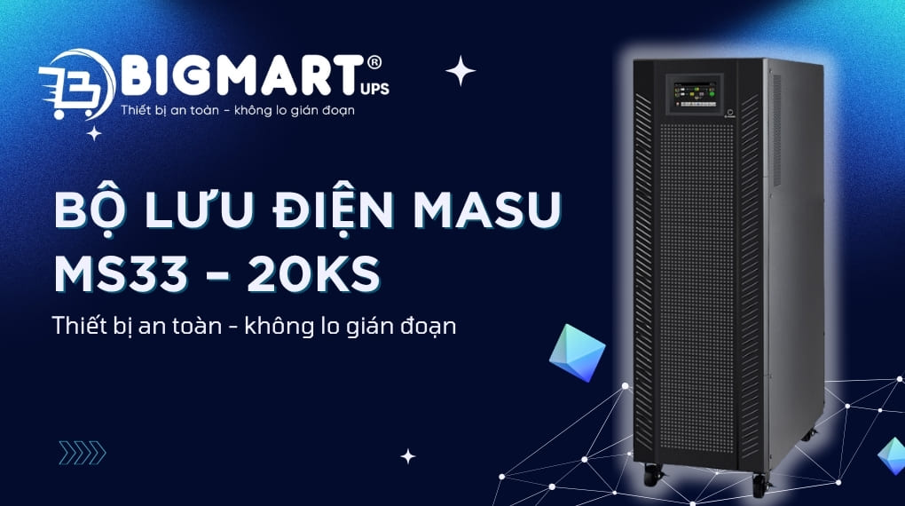 Bộ lưu điện công nghiệp Masu MSI33 – 20KS 20kVA/20kW