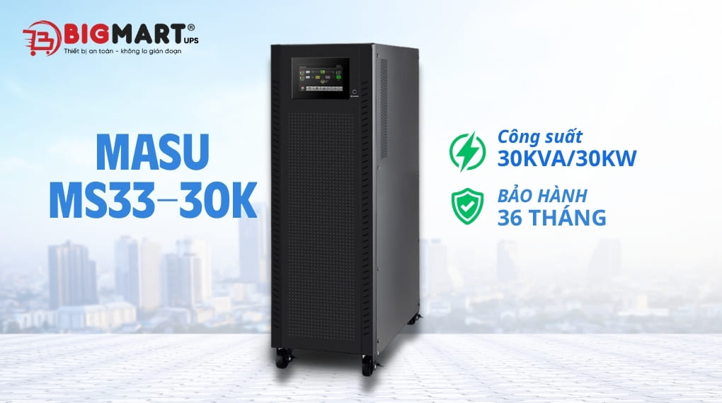 Bộ lưu điện công nghiệp Masu MSI33-30K (30kVA/30kW)