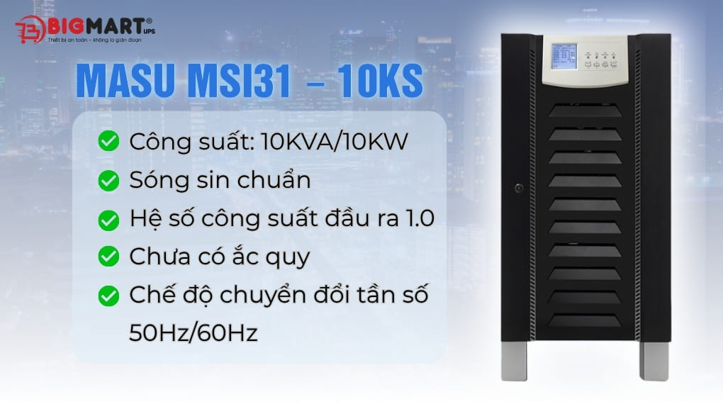 Bộ lưu điện công nghiệp Masu MSI31-10KS
