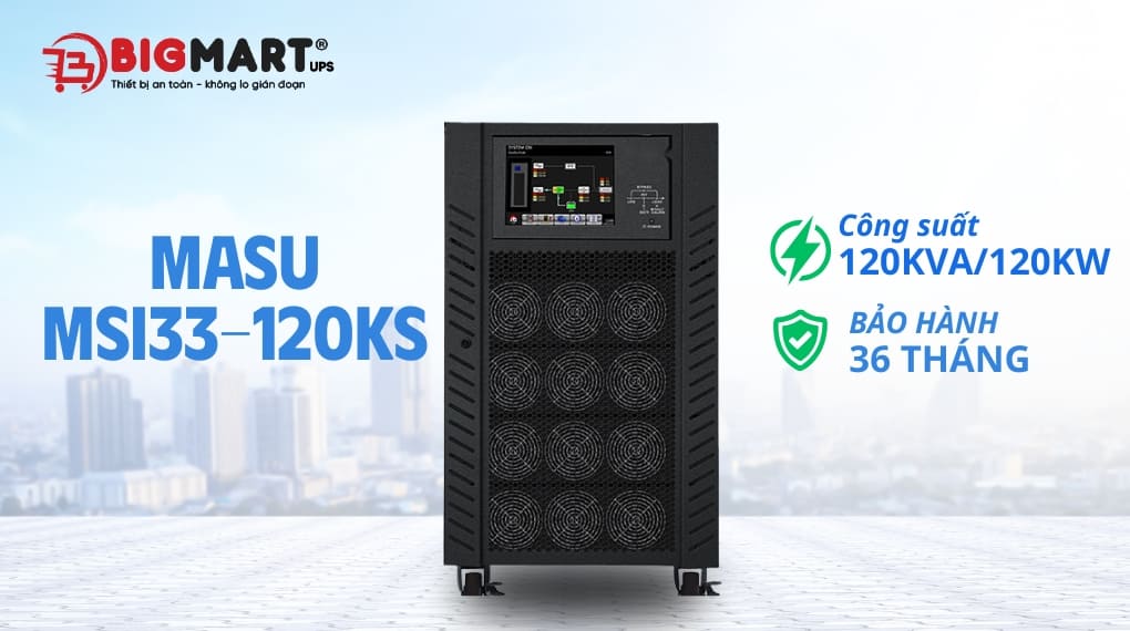 Bộ lưu điện công nghiệp Masu MSI33-120KS (120kVA/120kW)
