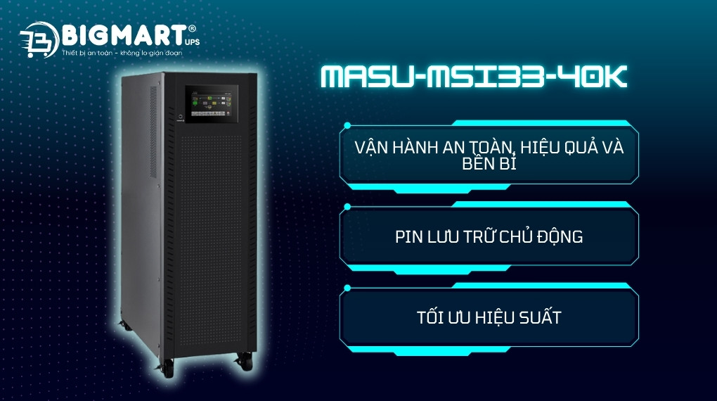 Bộ lưu điện công nghiệp Masu MSI33-40K (40kVA/40kW)