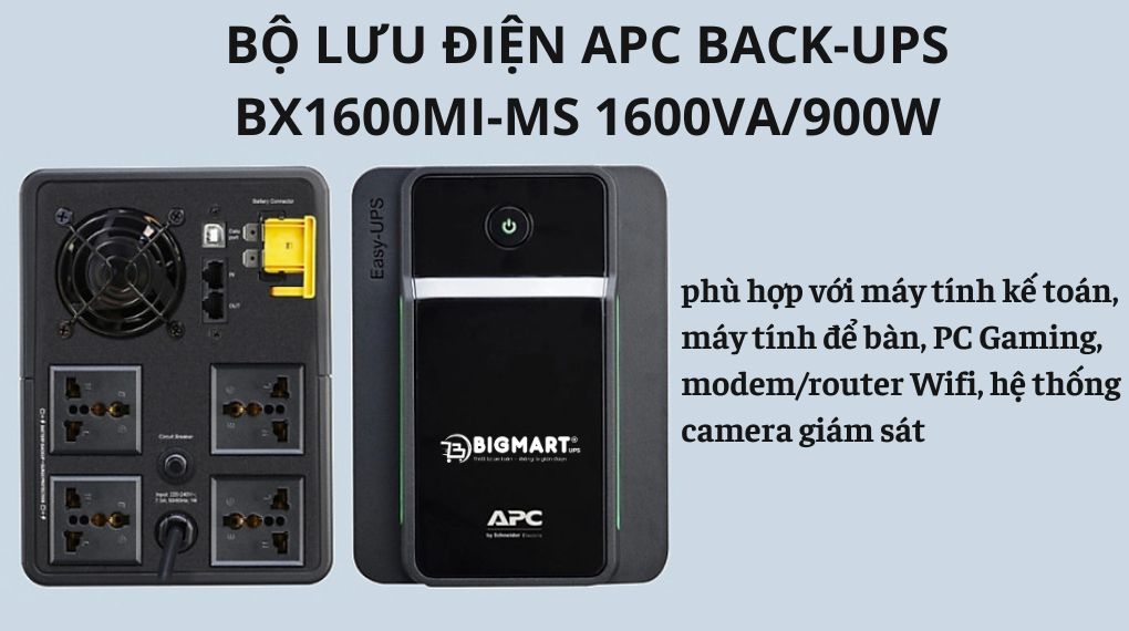 APC Back-UPS BX1600MI-MS 900W 230V