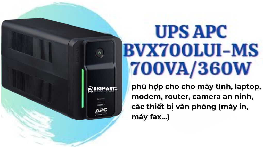 APC Line Interactive BVX700LUI-MS 700VA/360W