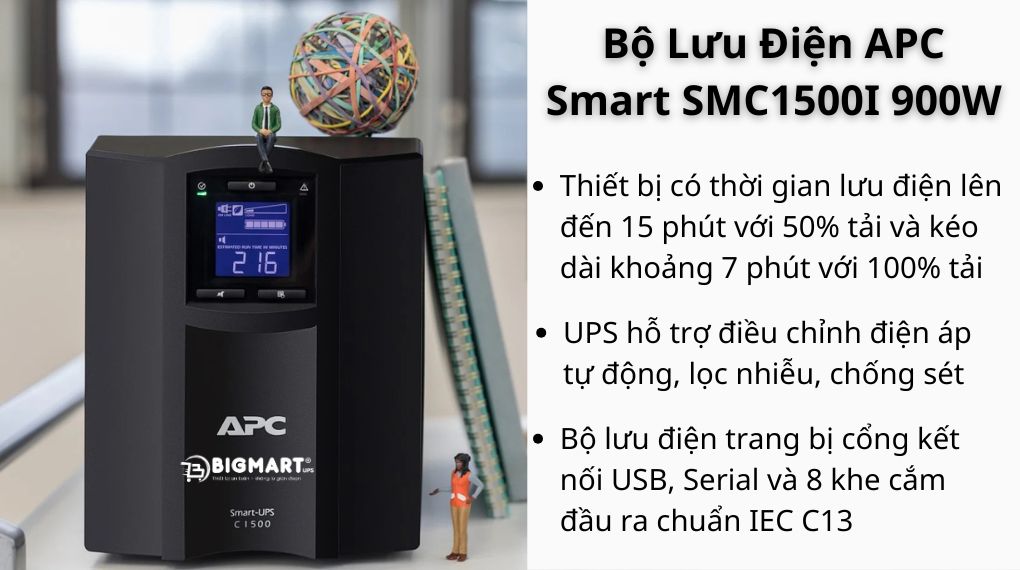 Bộ lưu điện APC Smart SMC1500I 900W