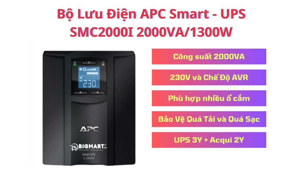 UPS APC Smart SMC2000I 2000VA 1300W
