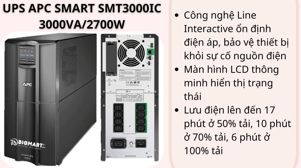 Bộ lưu điện APC Smart SMT3000IC