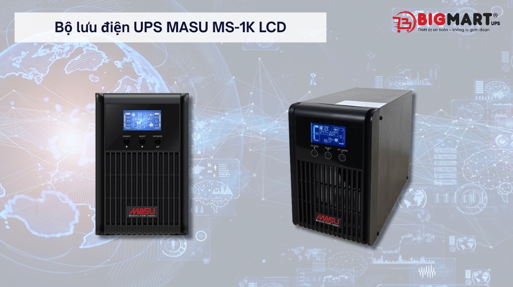 Bộ lưu điện UPS MASU MS-1K LCD