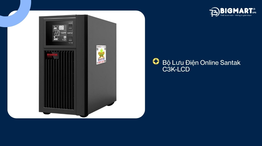 Bộ lưu điện Online MASU MS-3K LCD