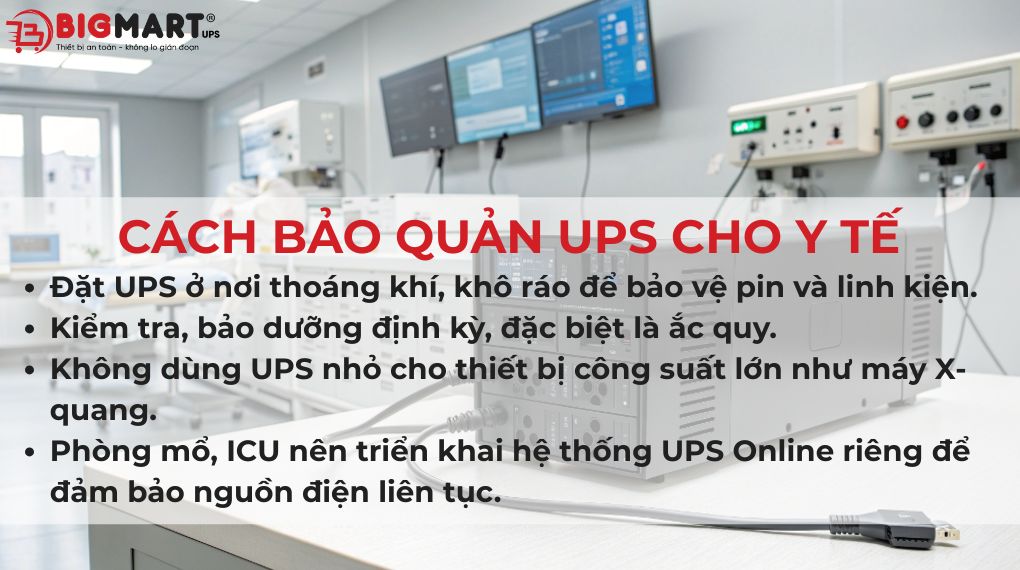 Lời khuyên khi sử dụng UPS trong môi trường y tế