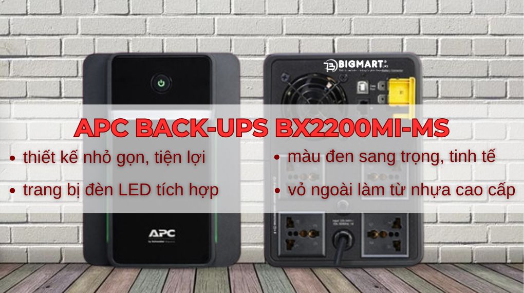 Bộ lưu điện UPS APC Back UPS BX2200MI-MS tại Long Khánh