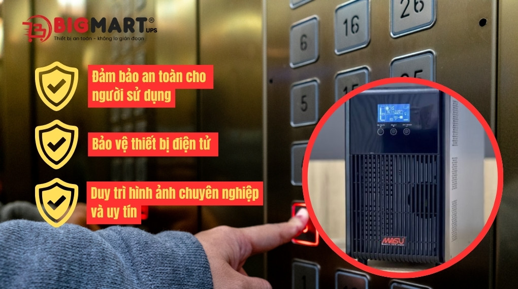 Lí do sử dụng bộ lưu điện cho thang máy 