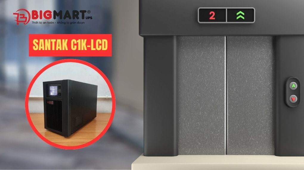 SANTAK C1K-LCD-Bộ lưu điện cho thang máy
