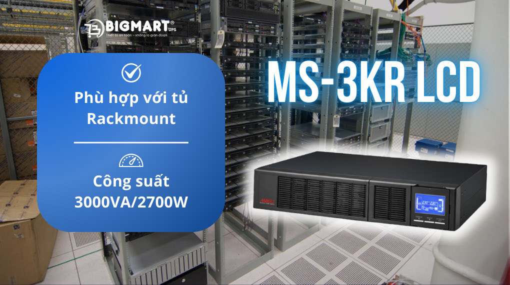 Bộ lưu điện UPS Masu MS-3KR LCD tại Long Khánh