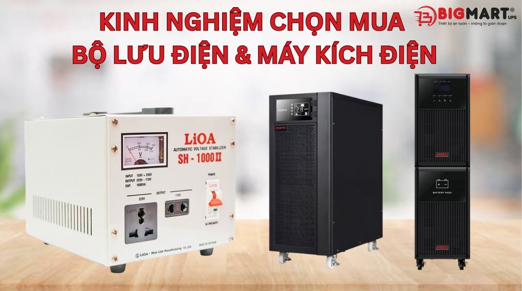 bộ lưu điện và máy kích điện