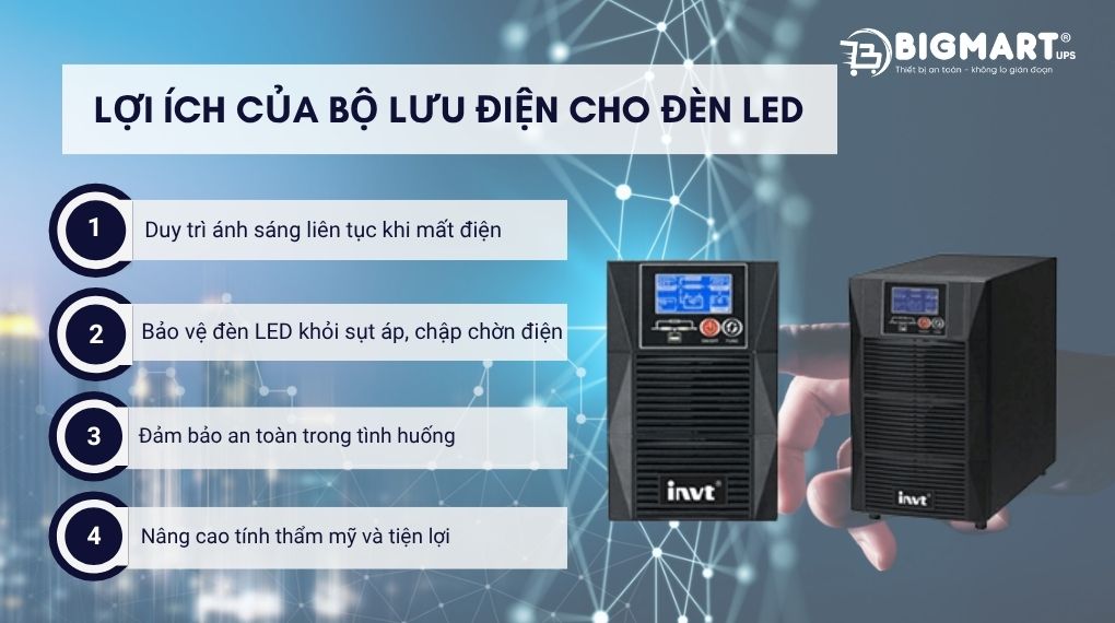 Lợi ích của bộ lưu điện cho đèn led