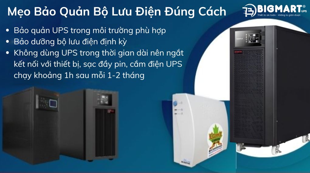 Mẹo bảo quản bộ lưu điện đúng cách