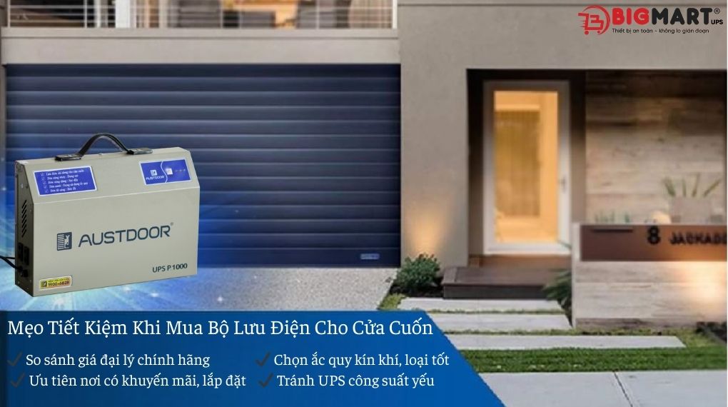 Mẹo tiết kiệm khi mua bộ lưu điện cho cửa cuốn