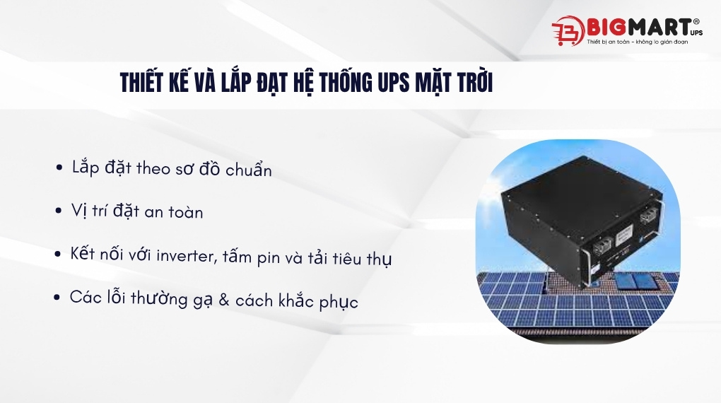 Thiết kế và lắp đạt hệ thống UPS mặt trời