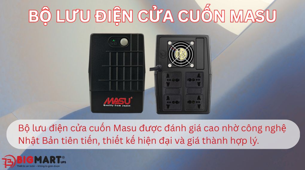 Bộ lưu điện cửa cuốn Masu dành cho cửa cuốn