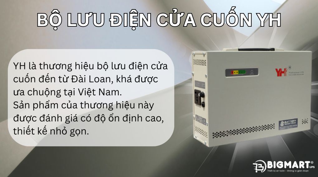 Bộ lưu điện cửa cuốn thương hiệu YH