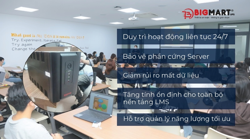 Ưu điểm khi lắp đặt bộ lưu điện cho Server quản lý học tập