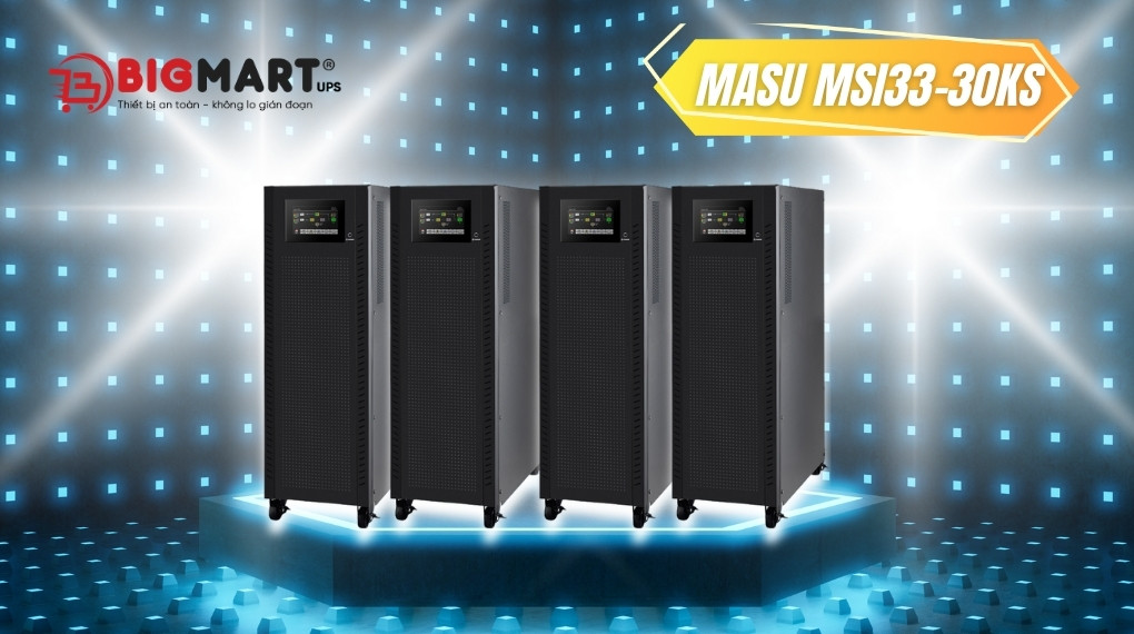 Bộ lưu điện công nghiệp Masu MSI33-30KS (30kVA/30kW)