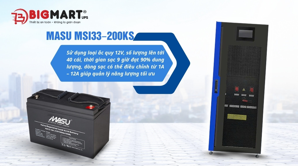 Bộ lưu điện công nghiệp Masu MSI33 – 200KS