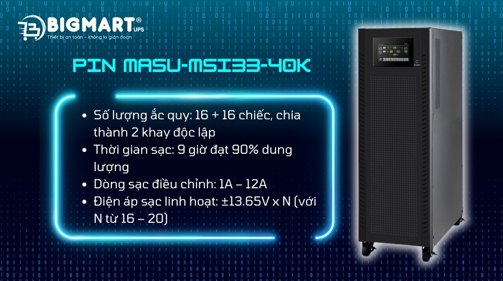 Bộ lưu điện công nghiệp Masu MSI33-40K (40kVA/40kW)