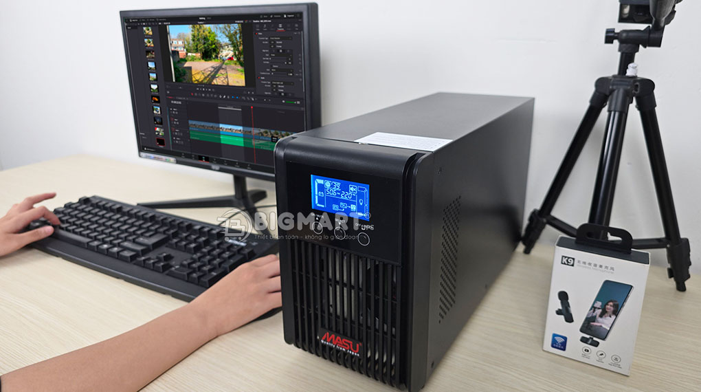 Siêu thị bộ lưu điện cung cấp UPS MASU MS-2KS LCD chính hãng