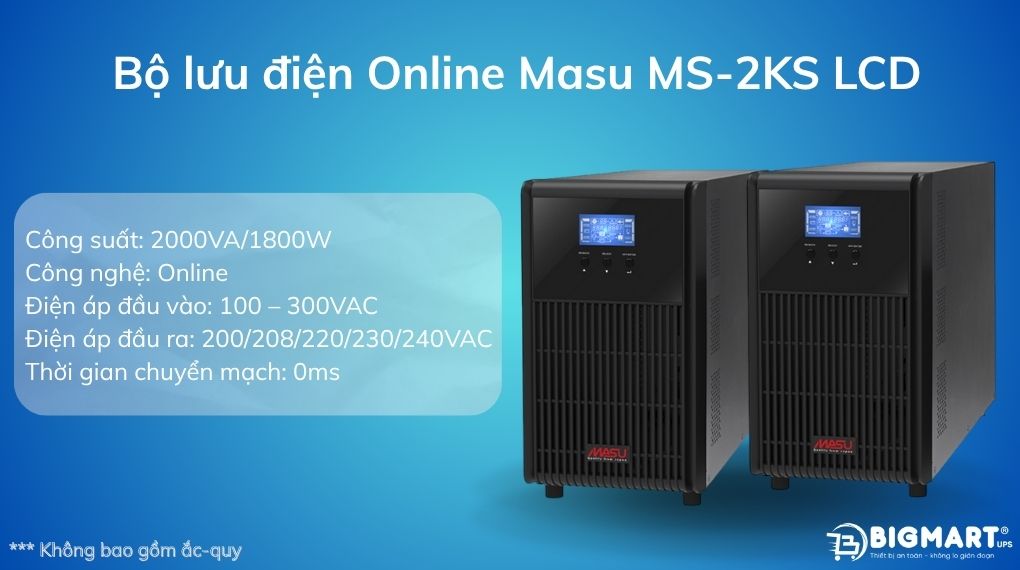 UPS Masu MS-2KS-2000VA-1800W