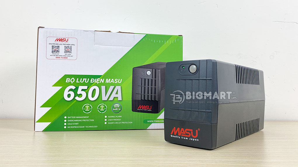 Siêu thị bộ lưu điện cung cấp UPS MASU MS-650VA chính hãng