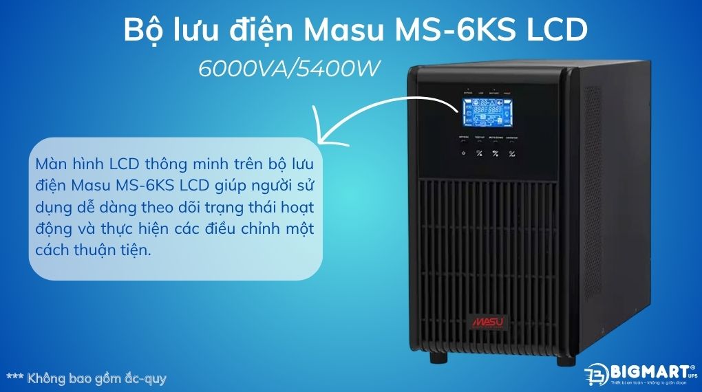 UPS Masu MS-6KS LCD 6000VA/5400W