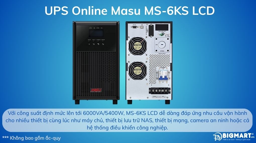 Bộ lưu điện Masu MS-6KS LCD 6000VA/5400W