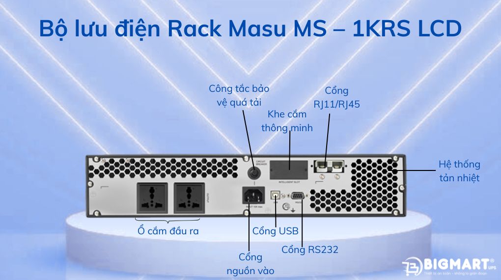 UPS Masu Online Rack MS–1KRS LCD