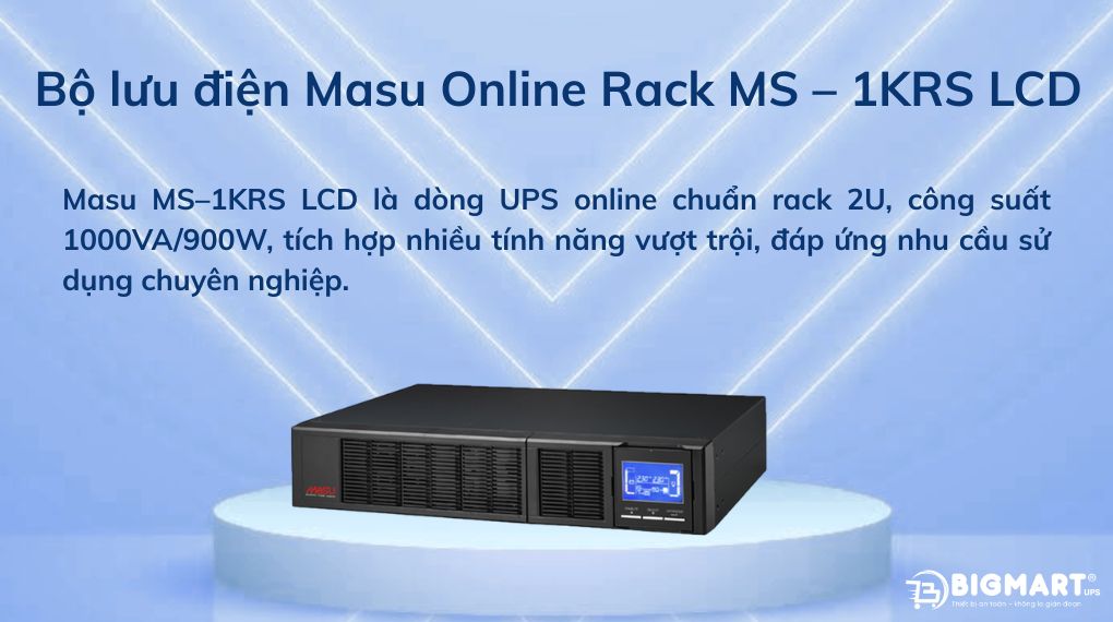 Bộ lưu điện Masu Online Rack MS-1KRS LCD