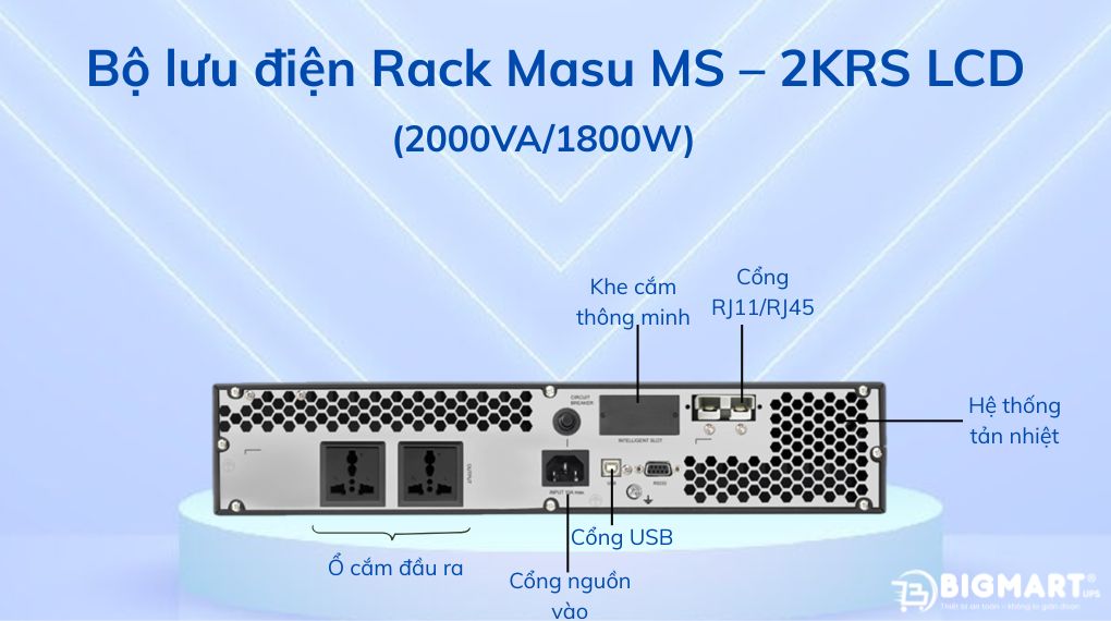 UPS Masu Online Rack MS-2KRS LCD