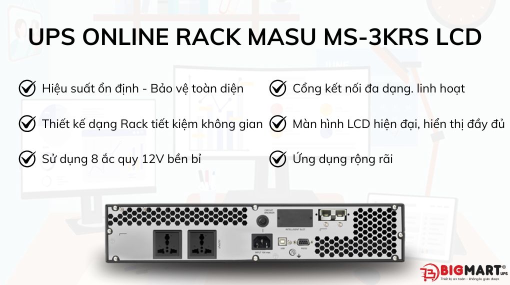 UPS Rackmount MASU MS-3KRS LCD