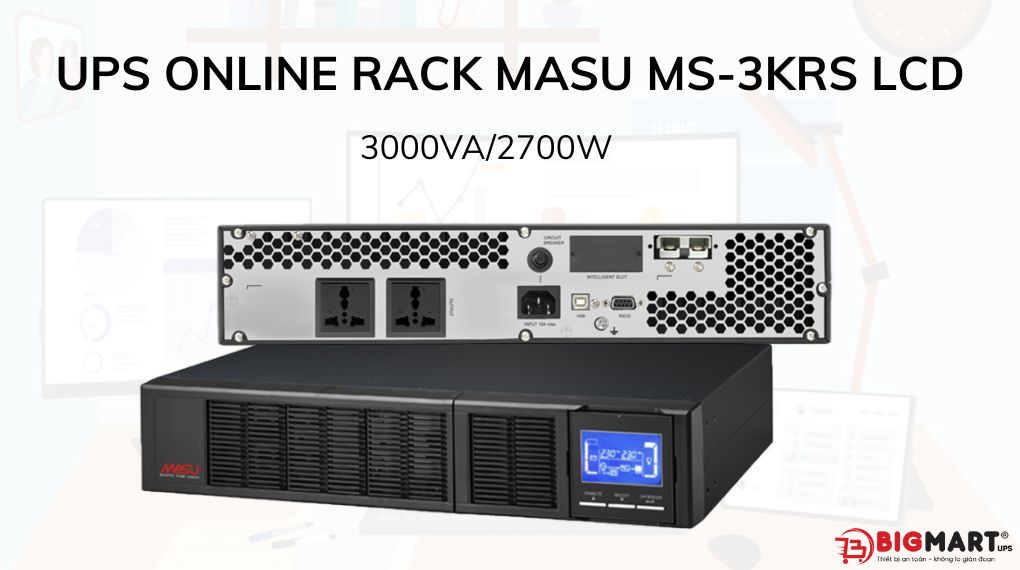 Bộ Lưu Điện Rackmount MASU MS-3KRS LCD