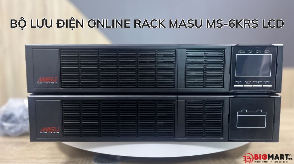 Bộ lưu điện Online Rack Masu MS-6KRS LCD 6000VA/5400W