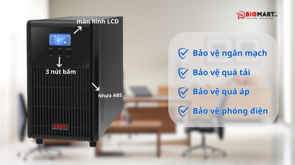  Bộ lưu điện MASU MS-3K LCD