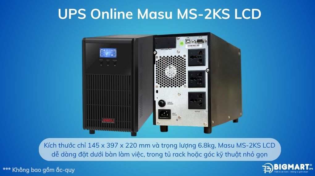 Bộ lưu điện Online Masu MS-2KS-2000VA-1800W