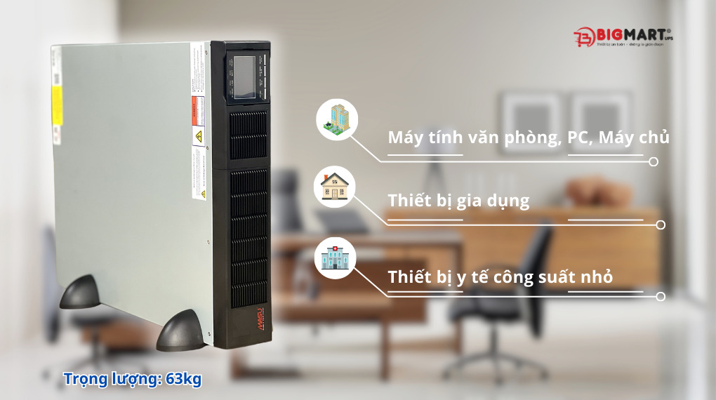 Bộ lưu điện Masu MS-6KR LCD - tương thích nhiều thiết bị