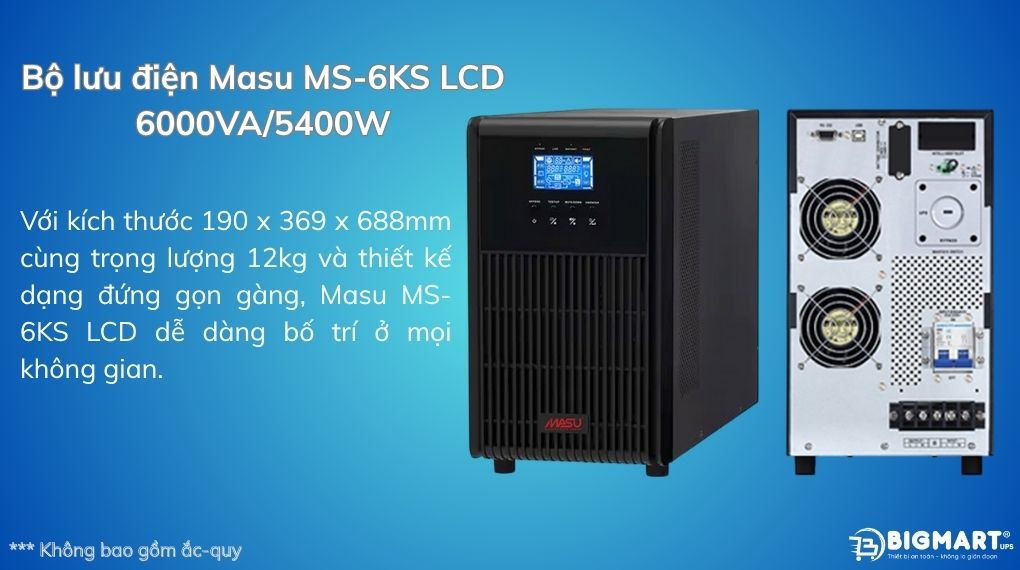 Bộ lưu điện Masu MS-6KS LCD 6000VA